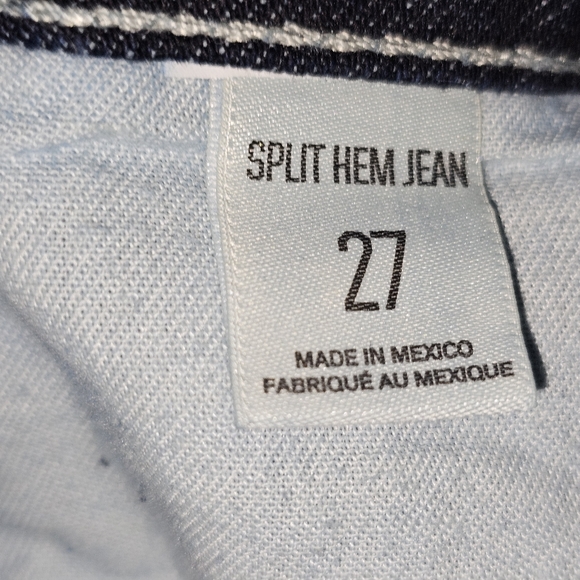 NWOT BDG Split Hem Jeans In Dark Wash Size 27x32 Straight Leg 10" Rise - Picture 2 of 8